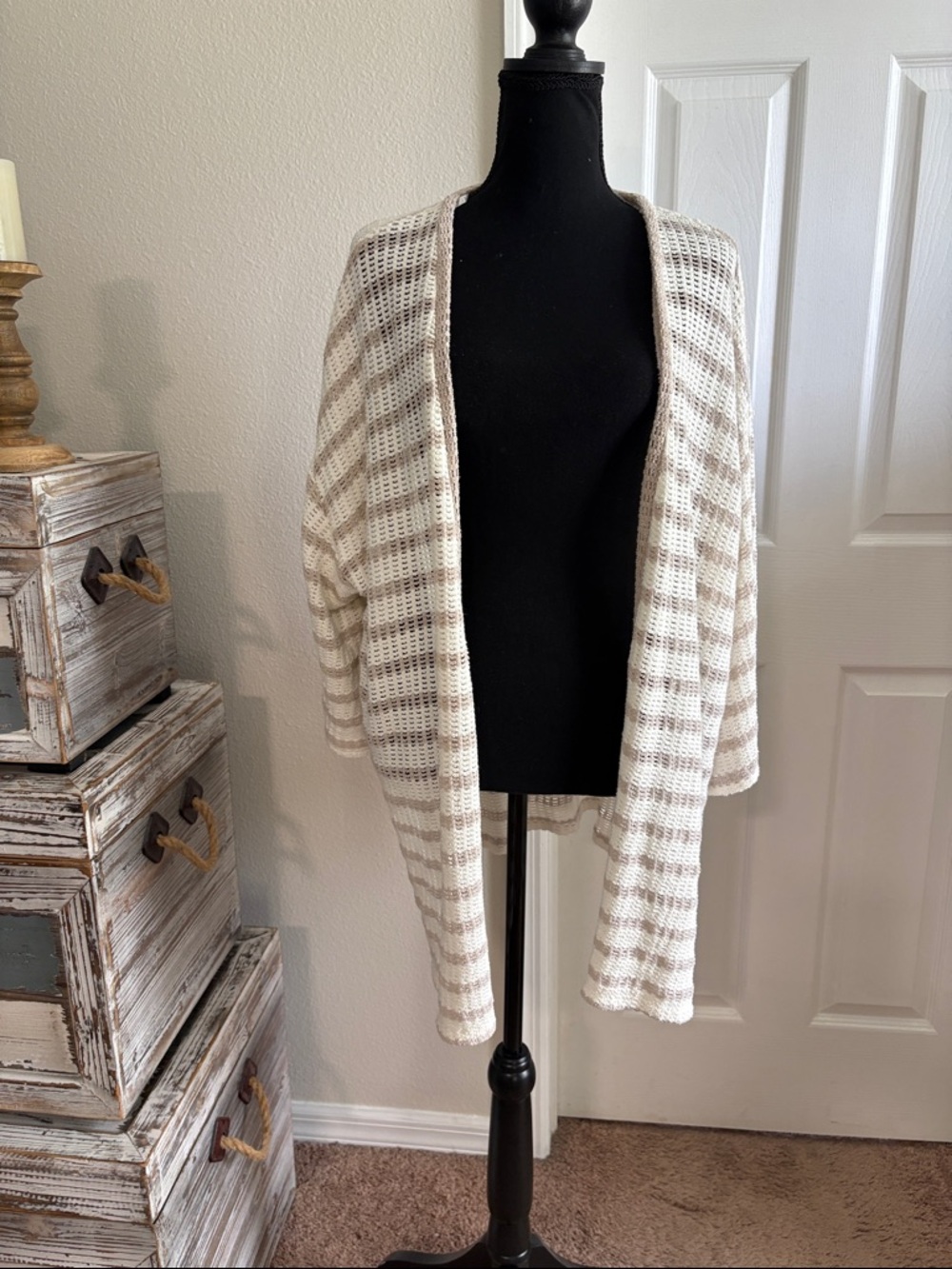 Torrid Crochet Hacci LS Kimono Cardigan Sweater